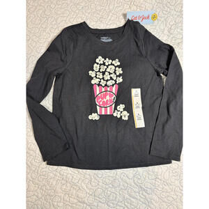 Girl's Long Sleeve Shirt with Popcorn Graphic‎ Size Small 6/7